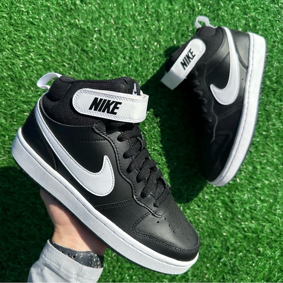 Nike Court Borough 2 Mid Black / White - Picture 3 of 11